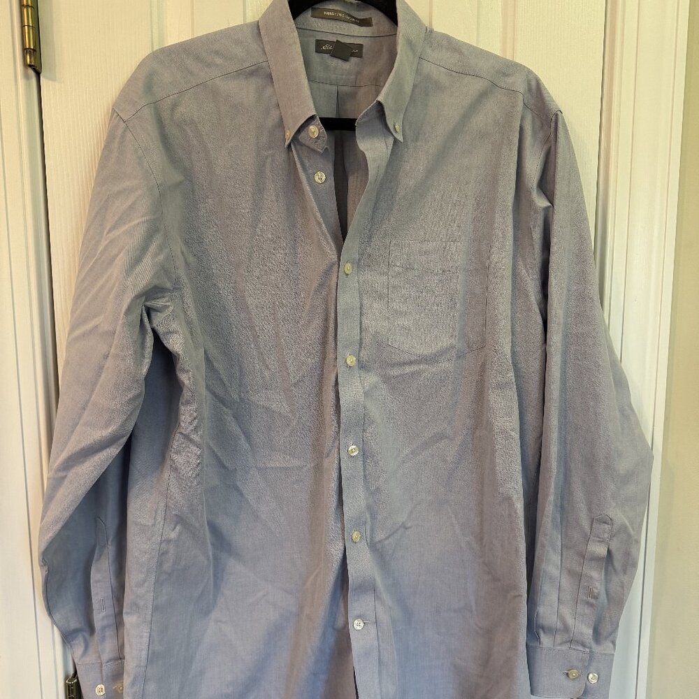 Mens Bob Ross Costume aka - Eddie Bauer Button-up - Size L